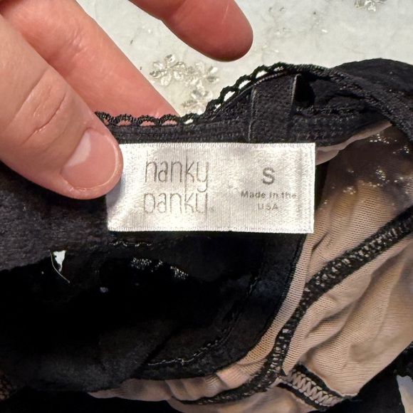 Vintage Y2K Hanky Panky Black Lace Bustier Tank Top – Size Small, Made in USA - Picture 3 of 4